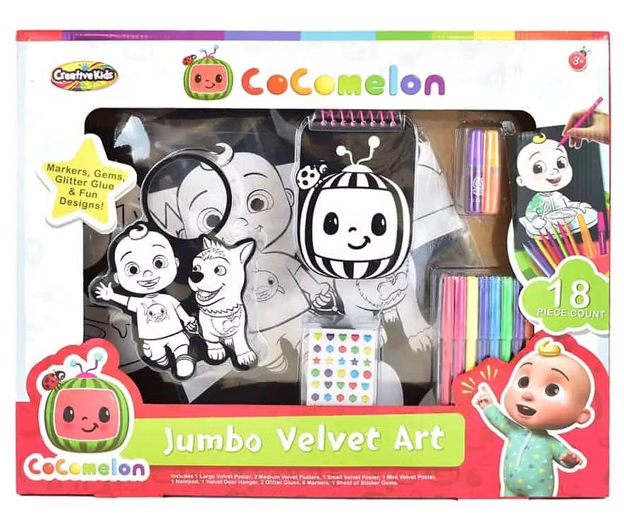 Cocomelon jumbo velvet art